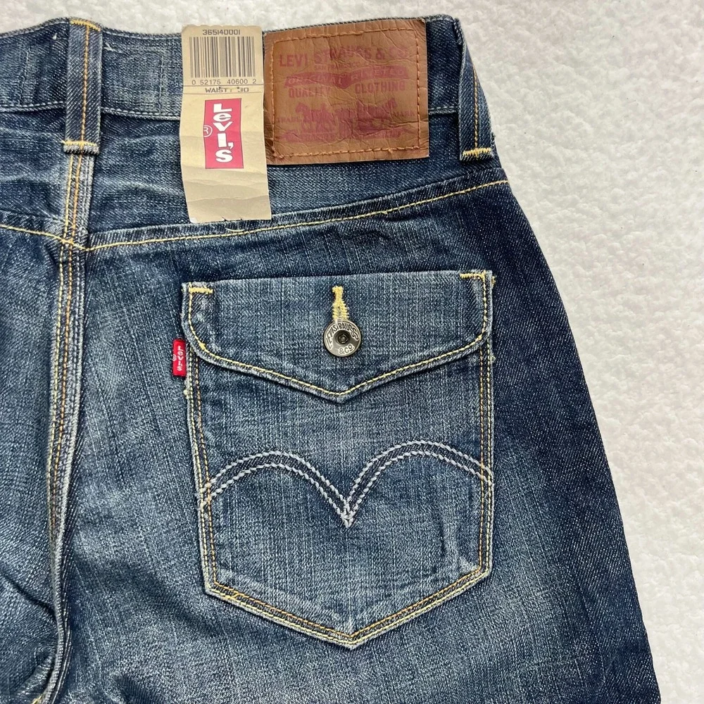 Levi's‎ The Original Jeans RAMP Flap Front Short Denim Blue Men's W30 VTG NWT
